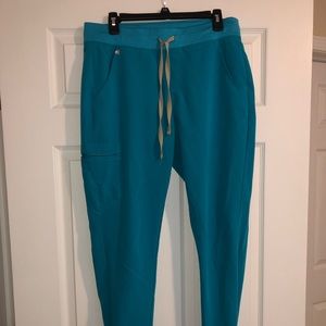 Figs Zamora Joggers in Teal - medium tall